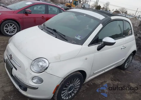 2012 Fiat 500C Lounge z USA, uszkodzony, nr VIN 3C3CFFER3CT241004